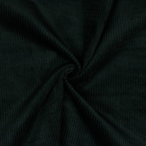 Ribfluweel - dikke ribbel zwart 1