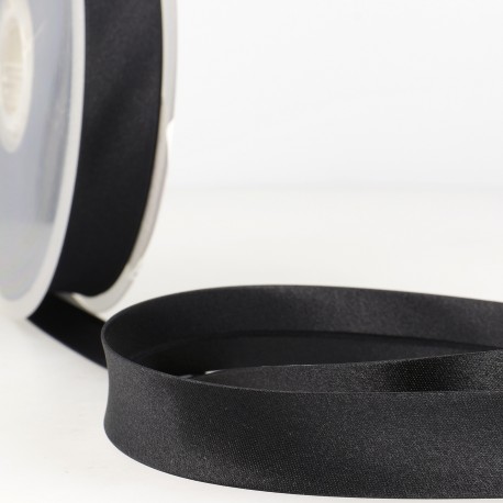 Satijn biais 20mm - zwart 14