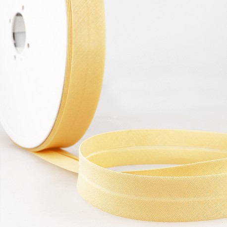 Biais katoen 20mm - pastel geel 380