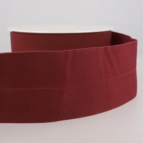 Vouwelastiek 60mm - bordeaux 72