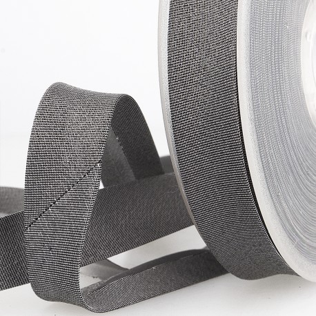 Biais metallic 20mm - zwart 14