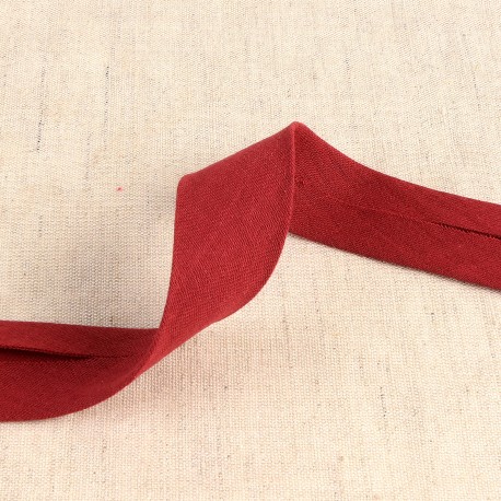 Biais gauze 25mm - donkerrood 72