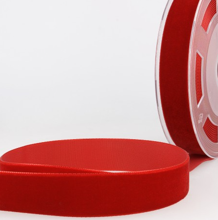 Fluweel lint 10mm - Rood 8