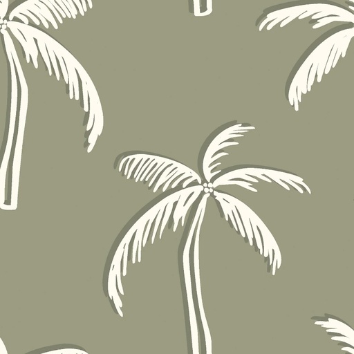 Jersey - Zachtgroen met palmen