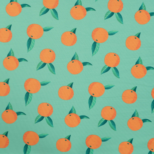 French terry - Appelsienen muntgroen