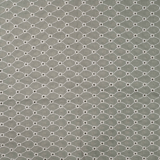 Broderie - Groen met bloempatroon