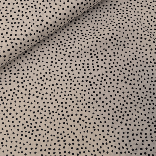 Viscose - Wit met zwarte mini stip