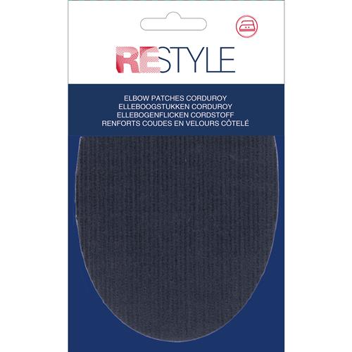 Knie-/ellebooglap - ribfluweel donkergrijs