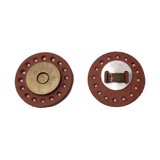 Magneet slotje leder 30mm - camel 54