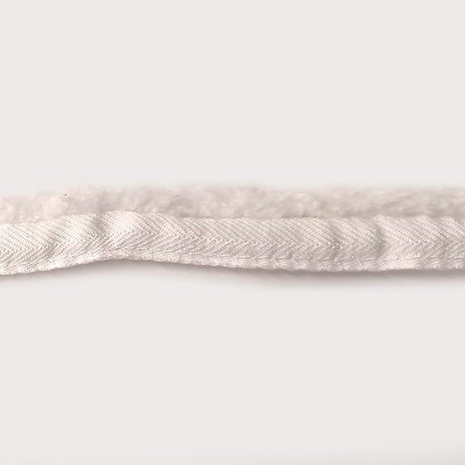 Paspel pluche lichtgevend 10mm - wit 1