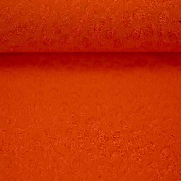 Jersey - Jacquard leopard feloranje