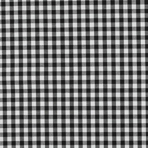 Katoen - Vichy ruit zwart (10mm)