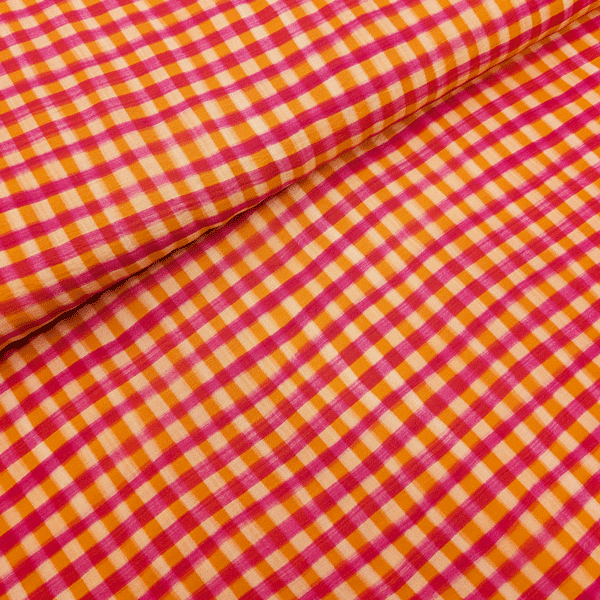 Viscose - Aquarel roze raster