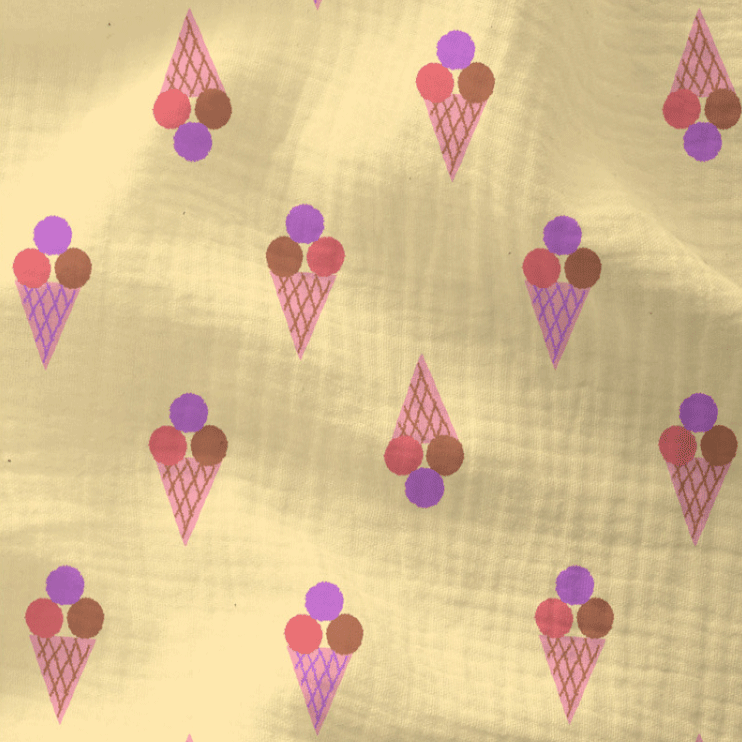 Double gauze  - Ijsjes vanille