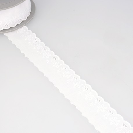 Broderie anglaise 38mm - wit 1