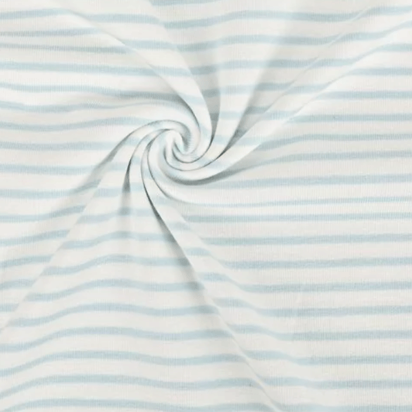 Jersey - stripes sea lichtblauw