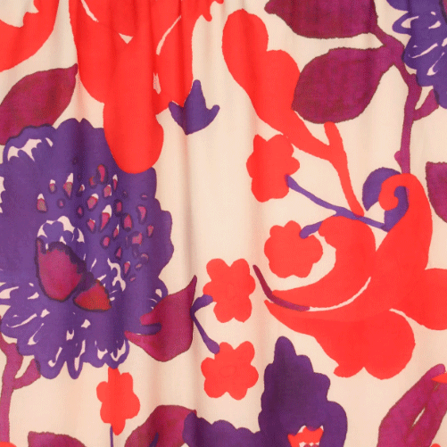 Katoen - Purple & red flower jupe