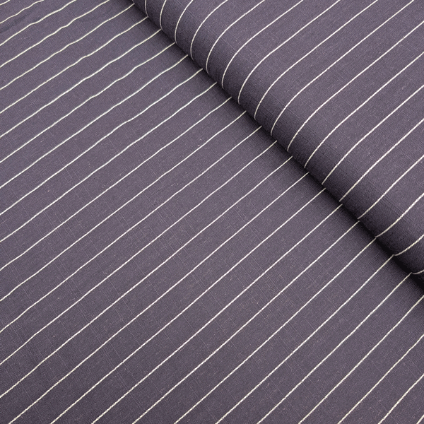 Linnen - Marine met witte lijn