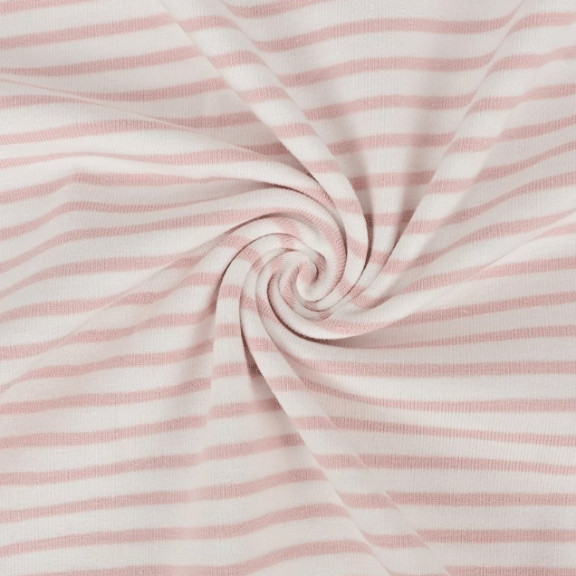Jersey - stripes sea lichtroze