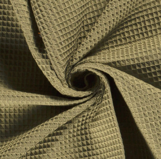 Gewafeld katoen 2 - lichtjadegroen 26