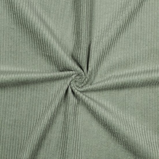 Ribfluweel - dikke ribbel grijsgroen 54