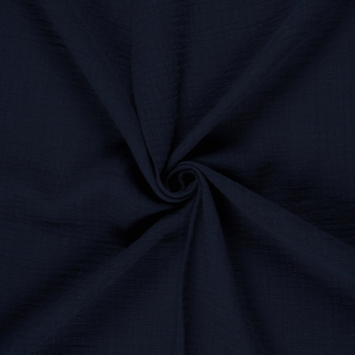 Double gauze - Linnenlook marineblauw