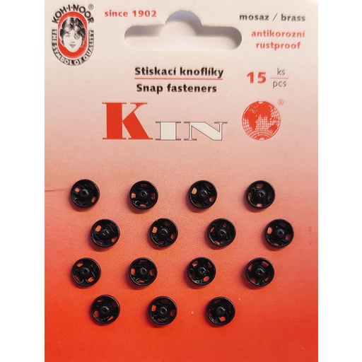 Manteldrukkers 7mm - zwart (15st)