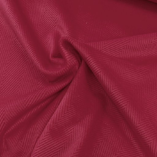 Mantelstof - Fuchsia herringbone four
