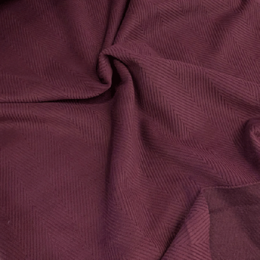 Mantelstof - Donker wijnbordeaux herringbone four