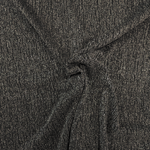 Jersey - zwart met zilveren glitter