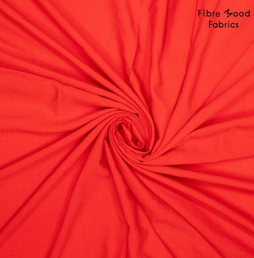 Viscose - Zomerrood crinckle fibremood