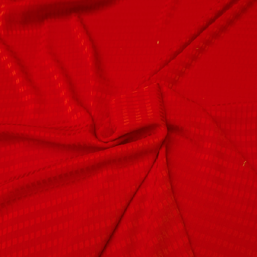 Coupon 300 - Damesstof  Mozaiek rood fi