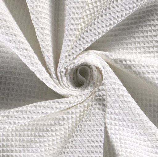 Gewafeld katoen 2 - wit 50