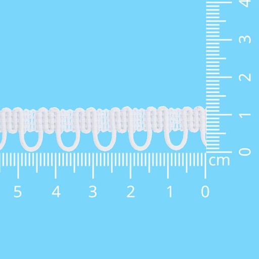 Elastisch lussenband 13mm - wit 09