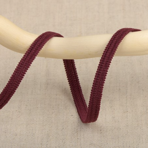 Harde elastiek 25mm - bordeaux 72