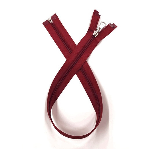 Rits spiraal omkeerbaar 55cm - bordeaux