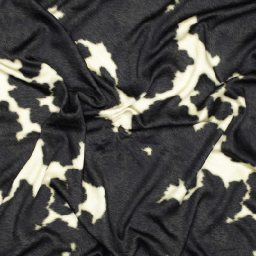 Viscose - Digital cow black beige