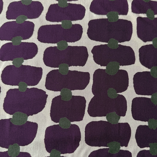 Viscose - Keien op een lijn aubergine