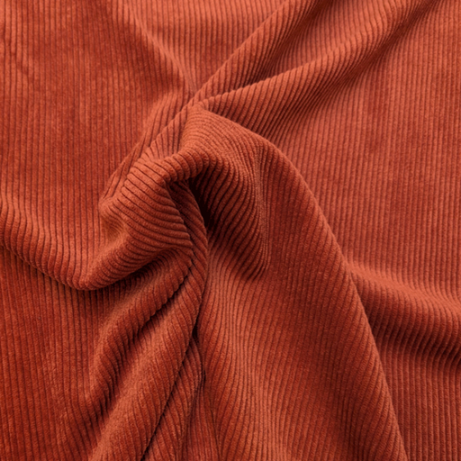 Ribfluweel - Dikke ribbel soepel roest 73