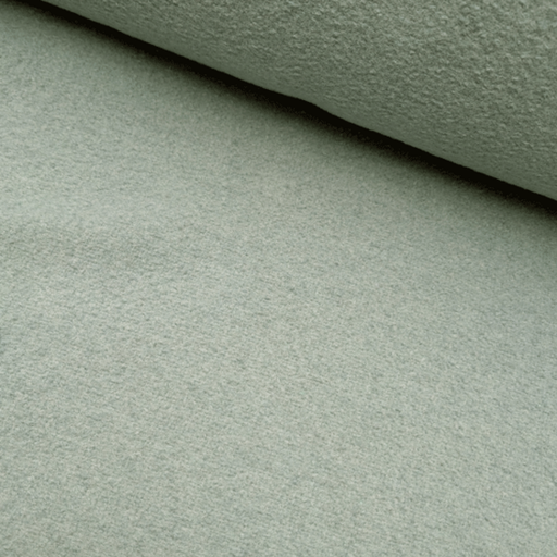 Mantelstof - Wilma gekookte wol muntgrijs