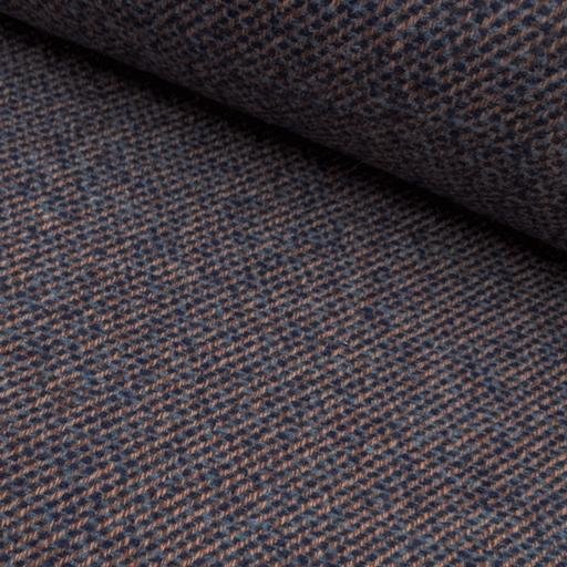 Mantelstof - Wilma spikkels blauwe tint