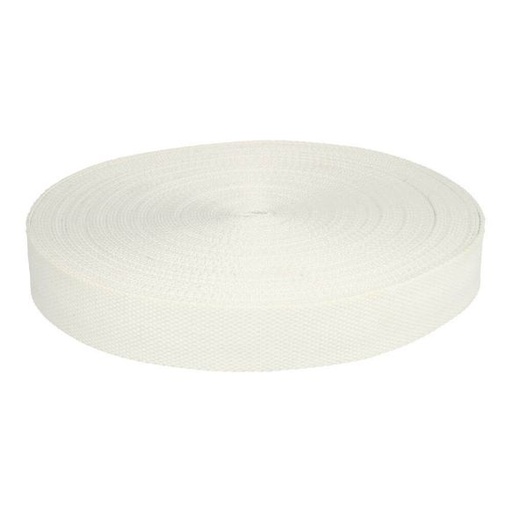 Tassenband 25mm - wit 009