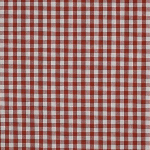 Katoen - Vichy ruit terracotta (10mm)