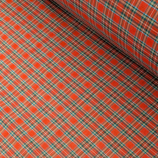 Katoen 280cm - Schotse ruit rood
