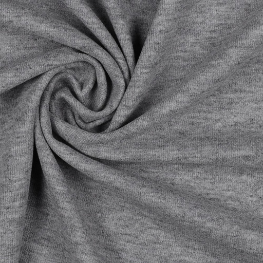Gebreid - Rib jersey soft grijs