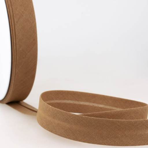 Biais katoen 27mm - licht mokka 141