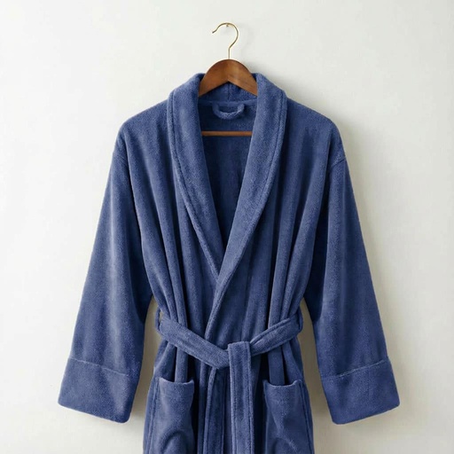Stoffenpakket - Badjas bamboo donkerjeansblauw