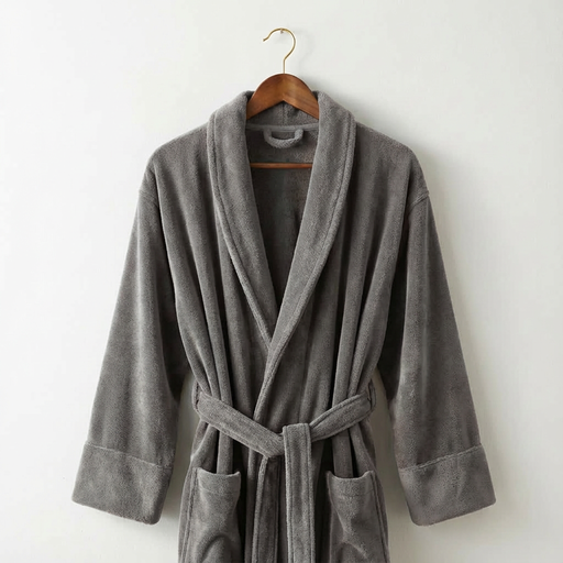 Stoffenpakket - Badjas bamboo grijs