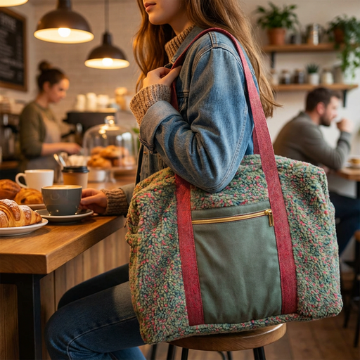 Stoffenpakket - Voyage teddy gespikkeld medium