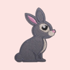 Applicatie - konijn grijs